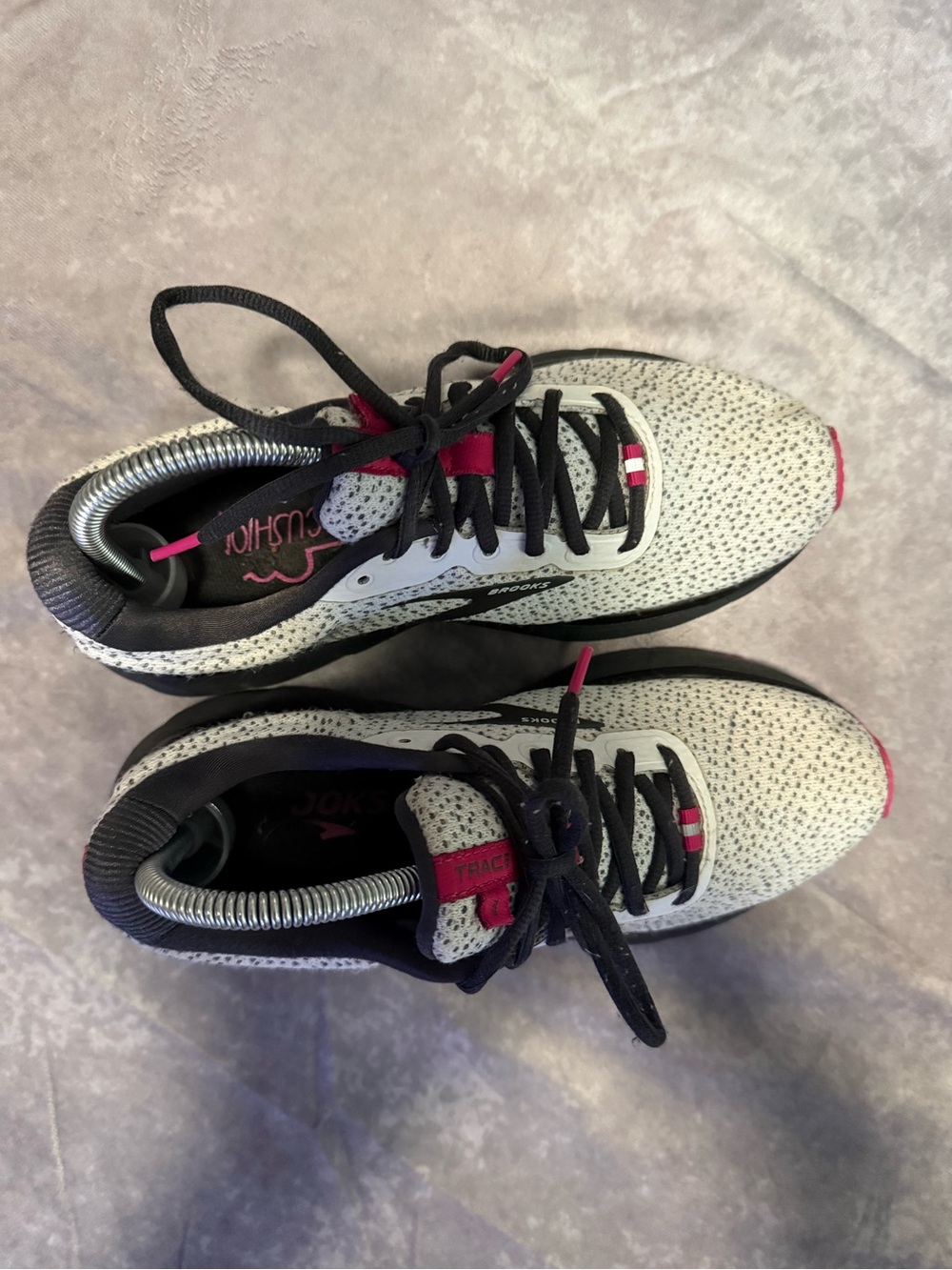 Brooks Women's White, Black & Pink Running Sneakers - Picture 4 of 7